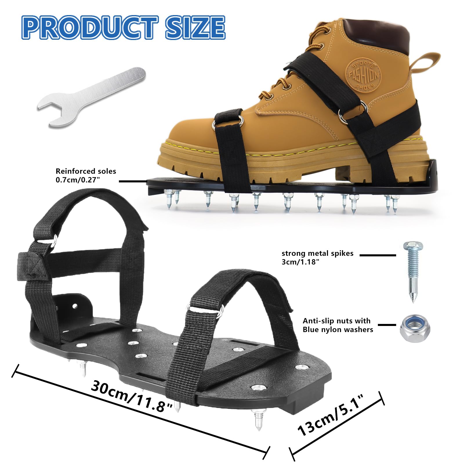 Easy install and removal of Kaoer epoxy spike shoes.