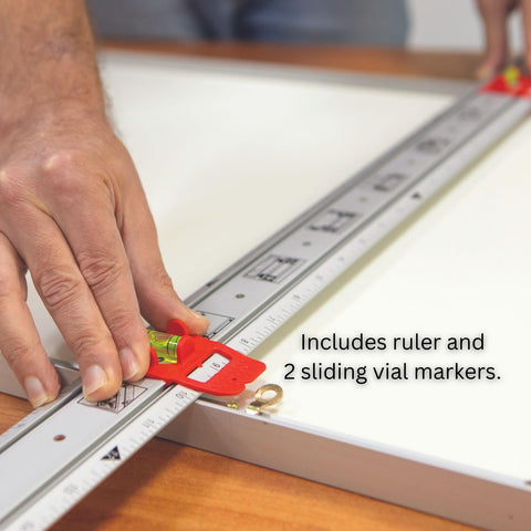 KAPRO 314 Set and Match ruler with zero-center scale aids accurate alignments.