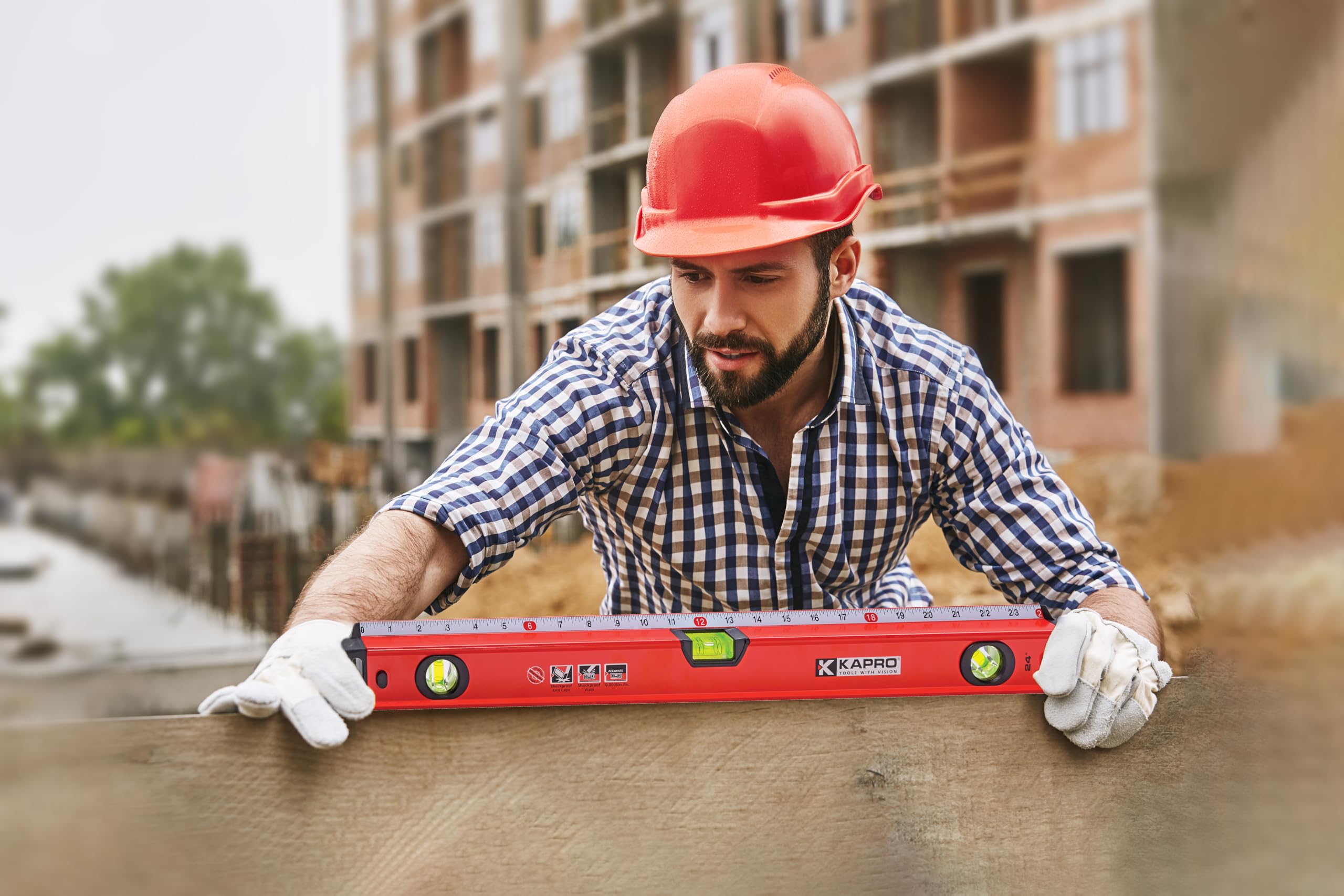 Kapro 770 Exodus 1-16 inch increments ruler detail supports precise measurements.