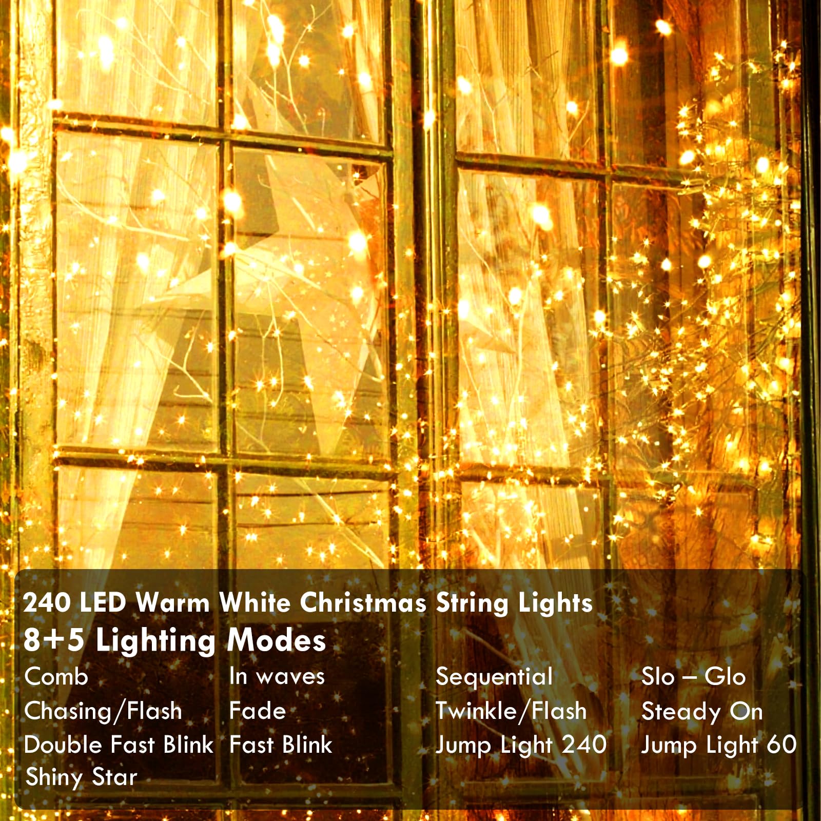 KAQ IP44 outdoor lights withstand rain and snow for year-round patio decor.