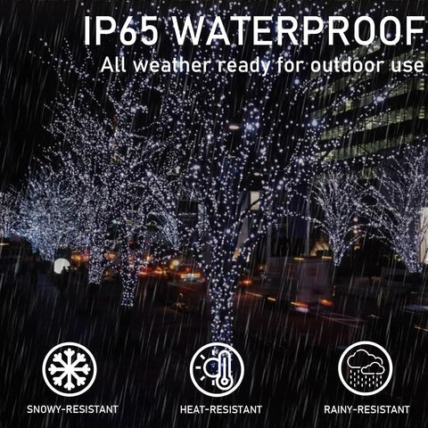KAQ solar string lights with 8 modes for versatile outdoor scenes and celebrations
