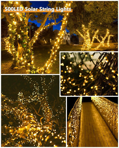 KAQ solar panel and battery powering long outdoor illumination