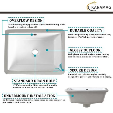 KARAMAG no-faucet-hole design offers flexible faucet choices.