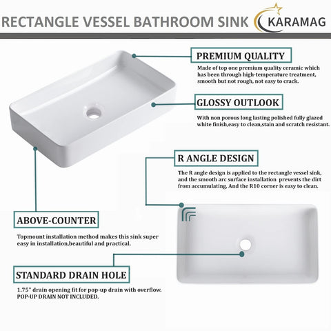 KARAMAG topmount vessel sink is easy to install and clean