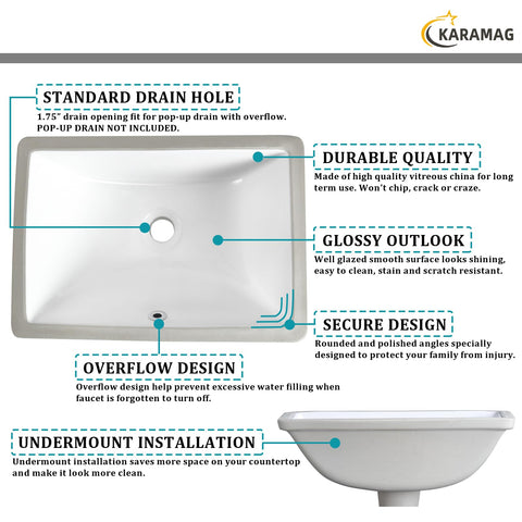 KARAMAG undermount installation area emphasizes under-counter mounting for versatile spaces
