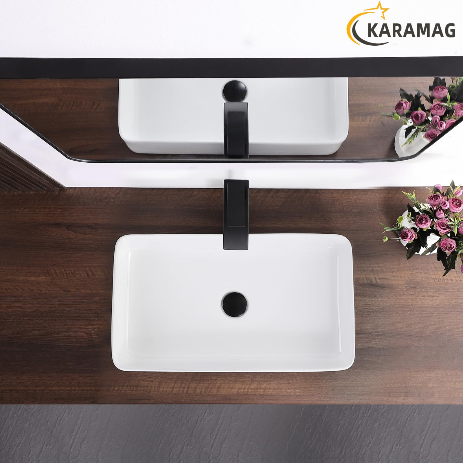 KARAMAG US-standard drain compatibility noted for this sink