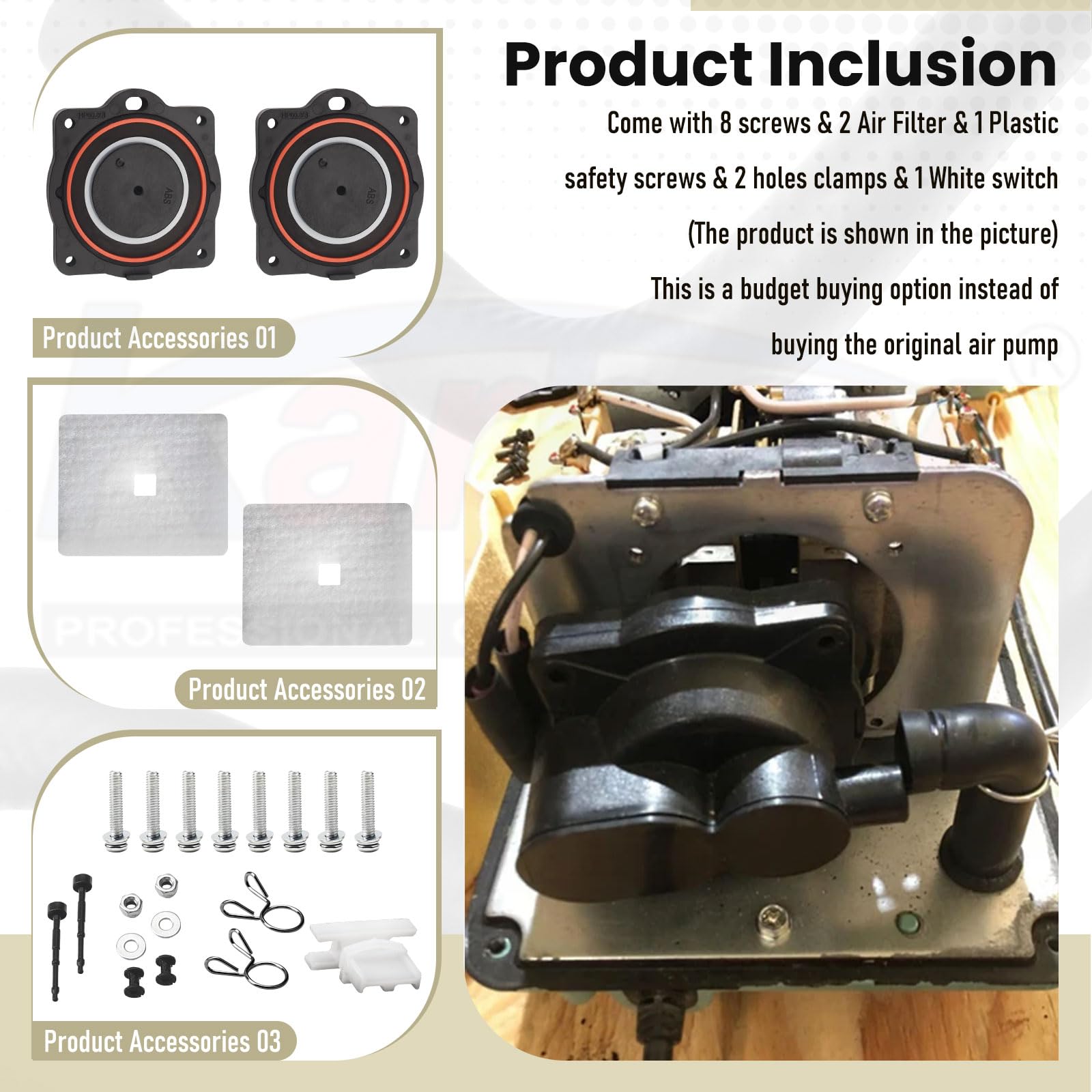 Karbay rebuild kit compatible with Hiblow CS103EL and related models.