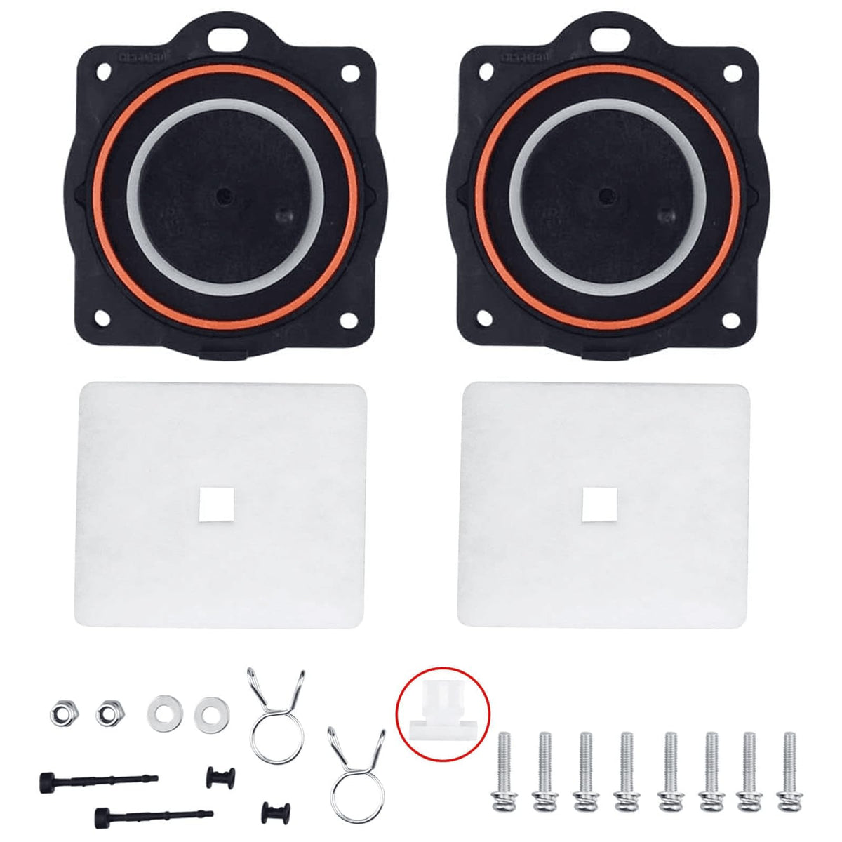Karbay HP60/80 rebuild kit diaphragm for Hiblow pumps improves repair options.