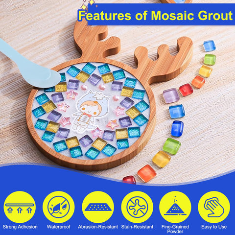 Karidge mosaic crystal grout scraper for smooth, precise gaps and edges.