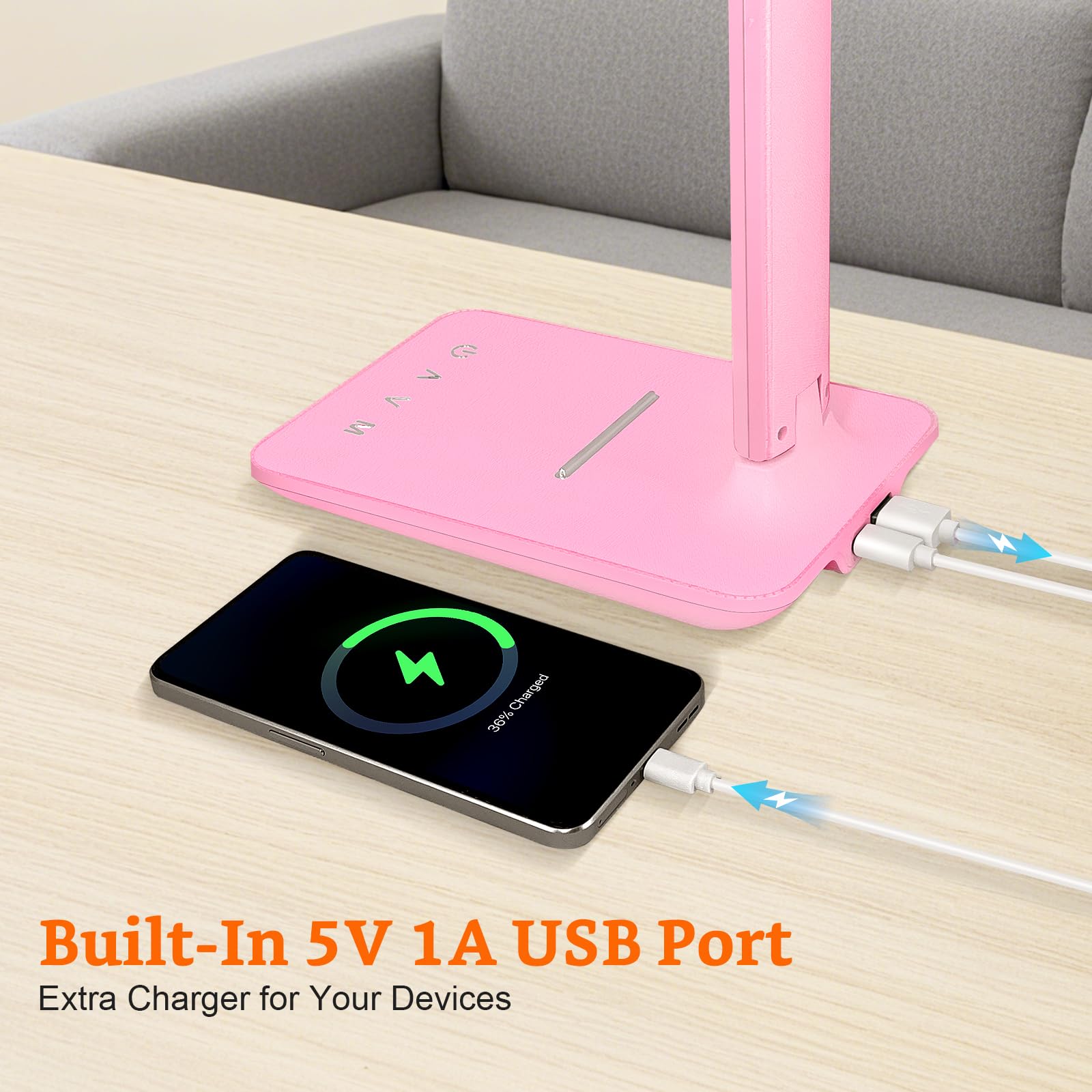 karidi frosted shade pink lamp delivers even light with reduced glare