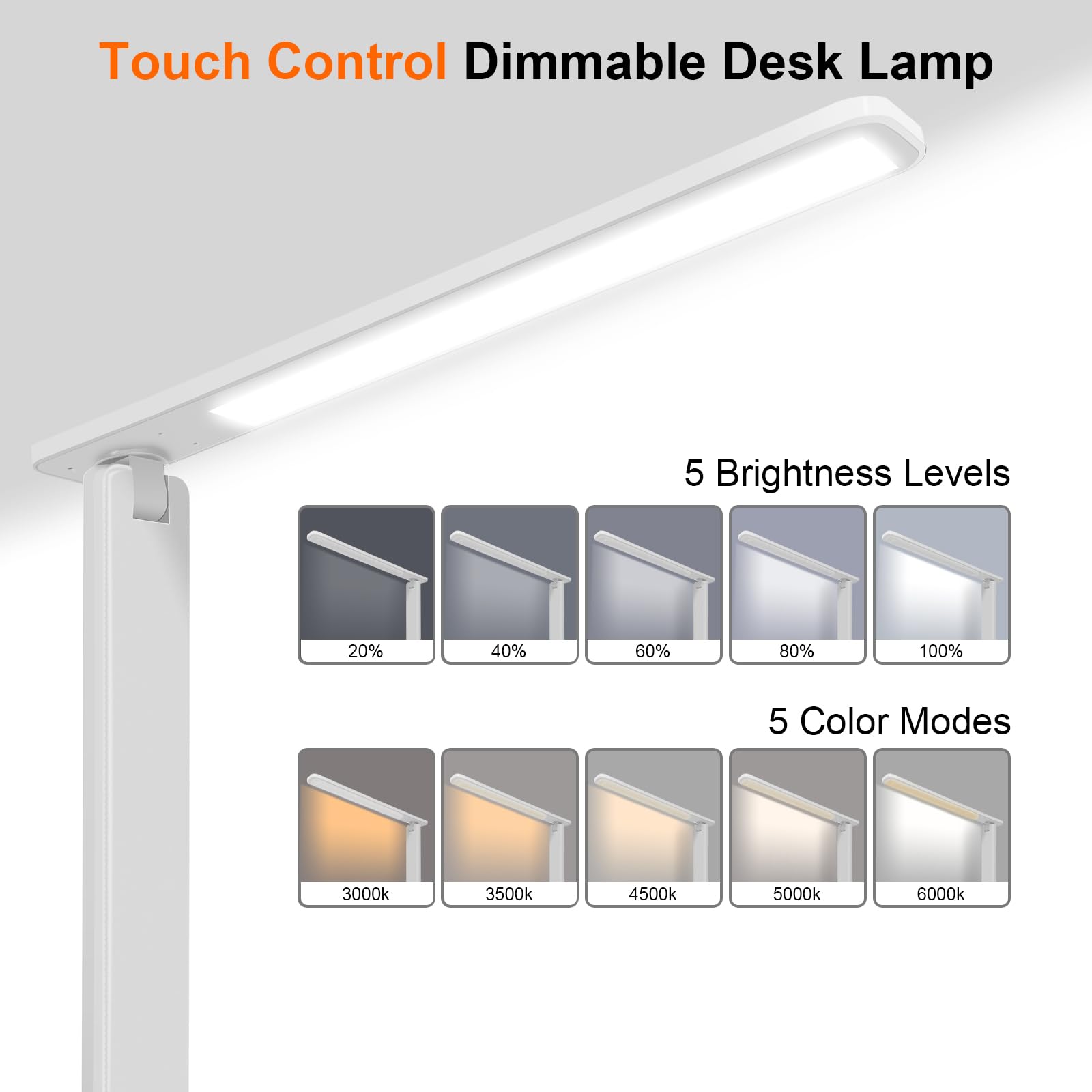 Karidi LED Desk Lamp USB port keeps devices charged within reach