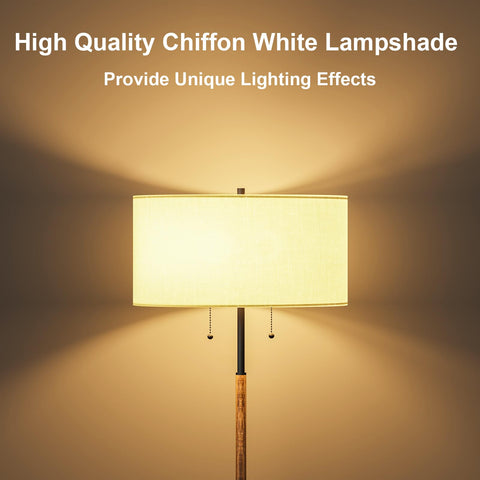 Karjoefar 2-light floor lamp offers three color temperatures for different moods.