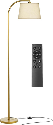 Karjoefar Arc Floor Lamp remote attaches magnetically for quick access