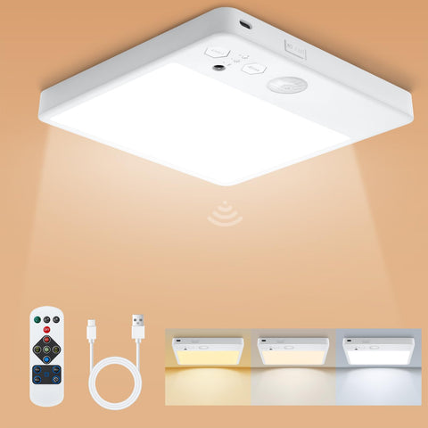 Karjoefar motion sensor closet light with remote for easy operation