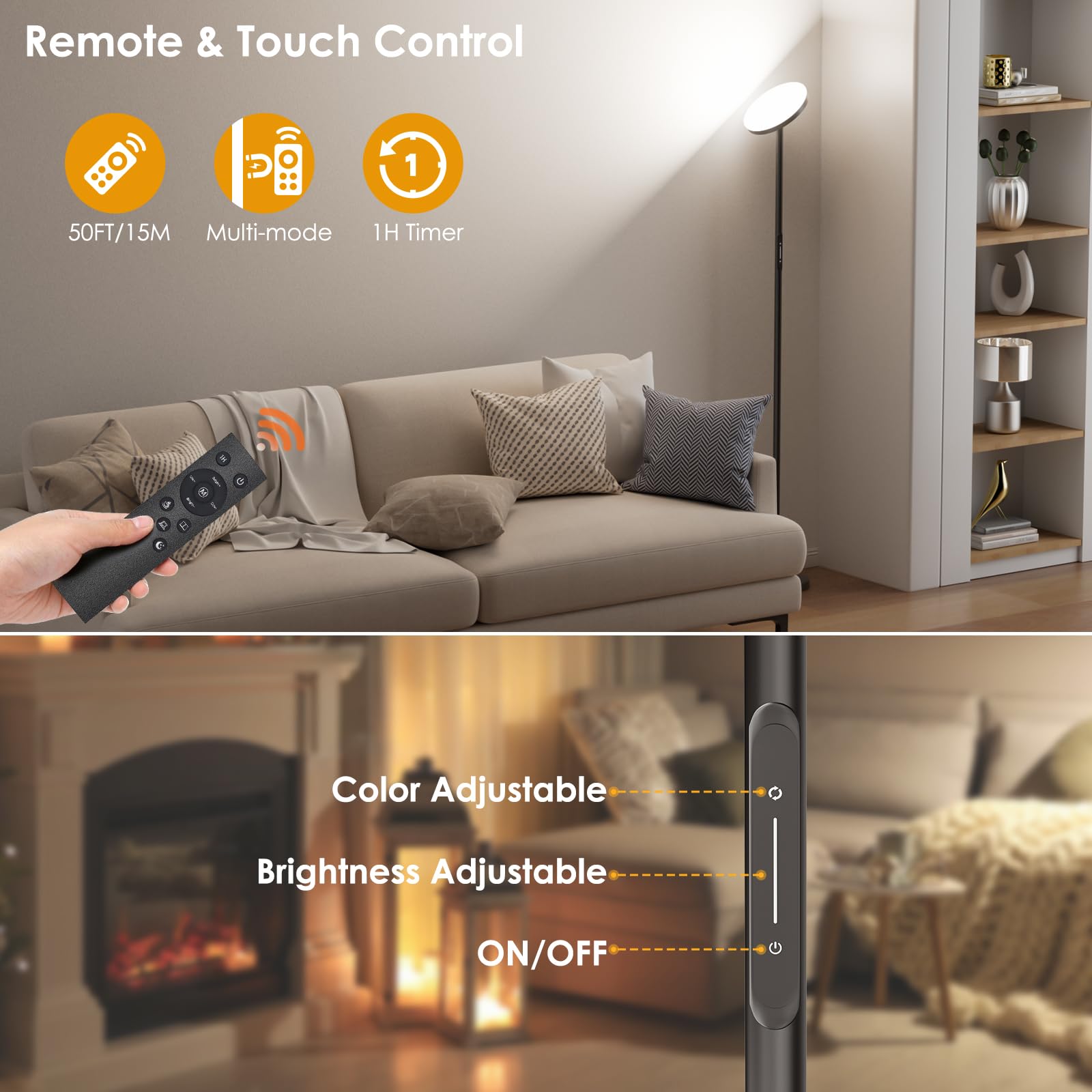 Karjoefar lamp with adjustable color temperature from warm to cool