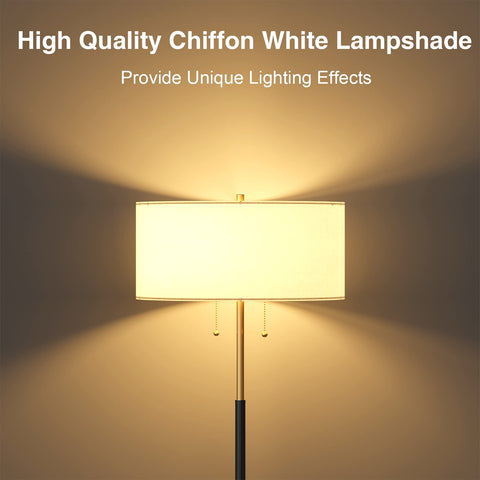 Karjoefar weighted base offers stable support for a tall lamp.