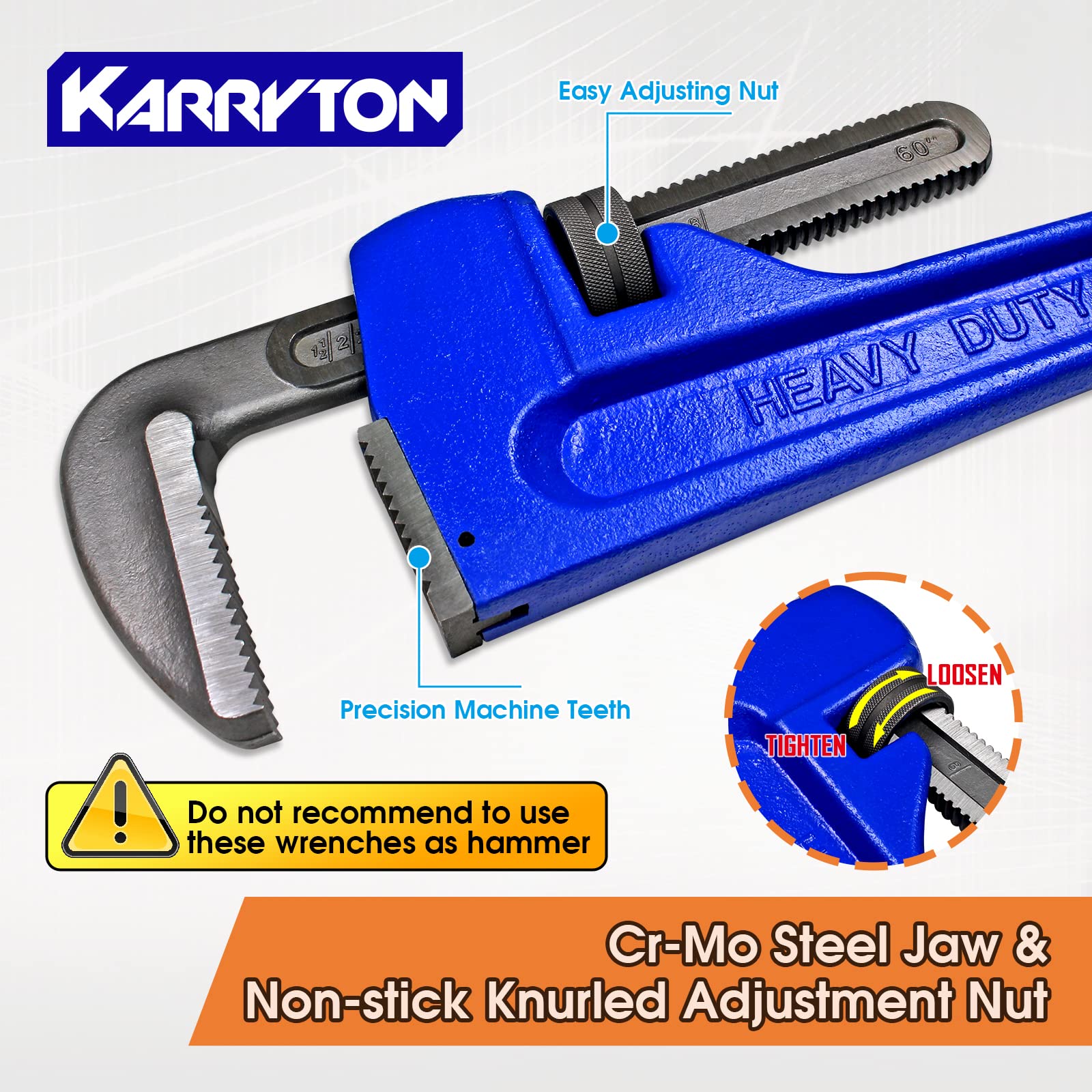 KARRYTON Cr-Mo jaw delivers durable bite for tough pipes