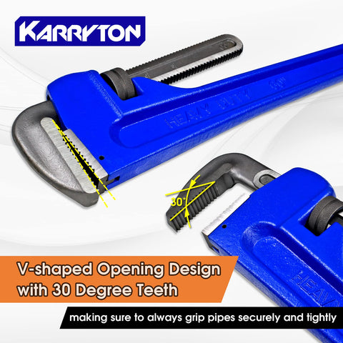 KARRYTON V-shaped jaw enhances clamping on pipes and bolts
