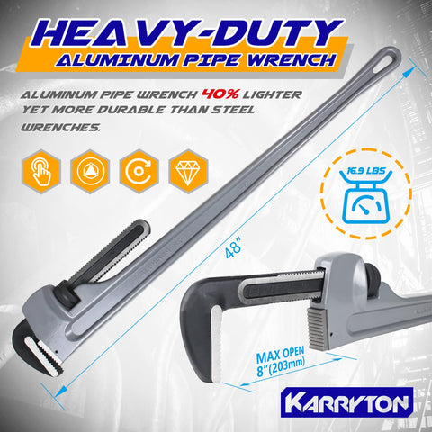 KARRYTON aluminum I-beam handle delivers lighter weight and a comfortable grip.