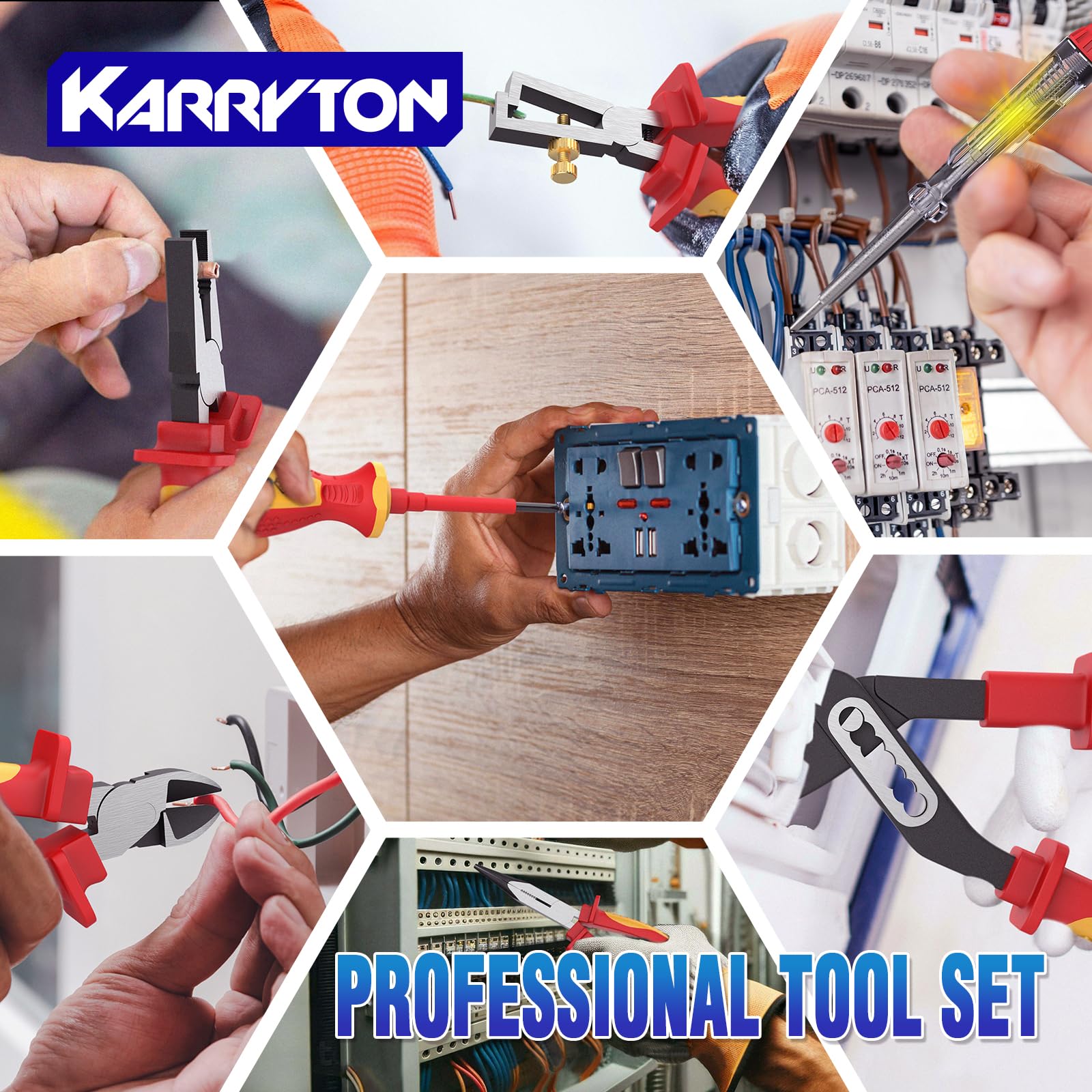 KARRYTON flat head screwdrivers 4 pack comfortable grip