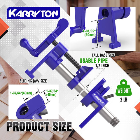 KARRYTON H-style foot design for stable workbase during glue-ups