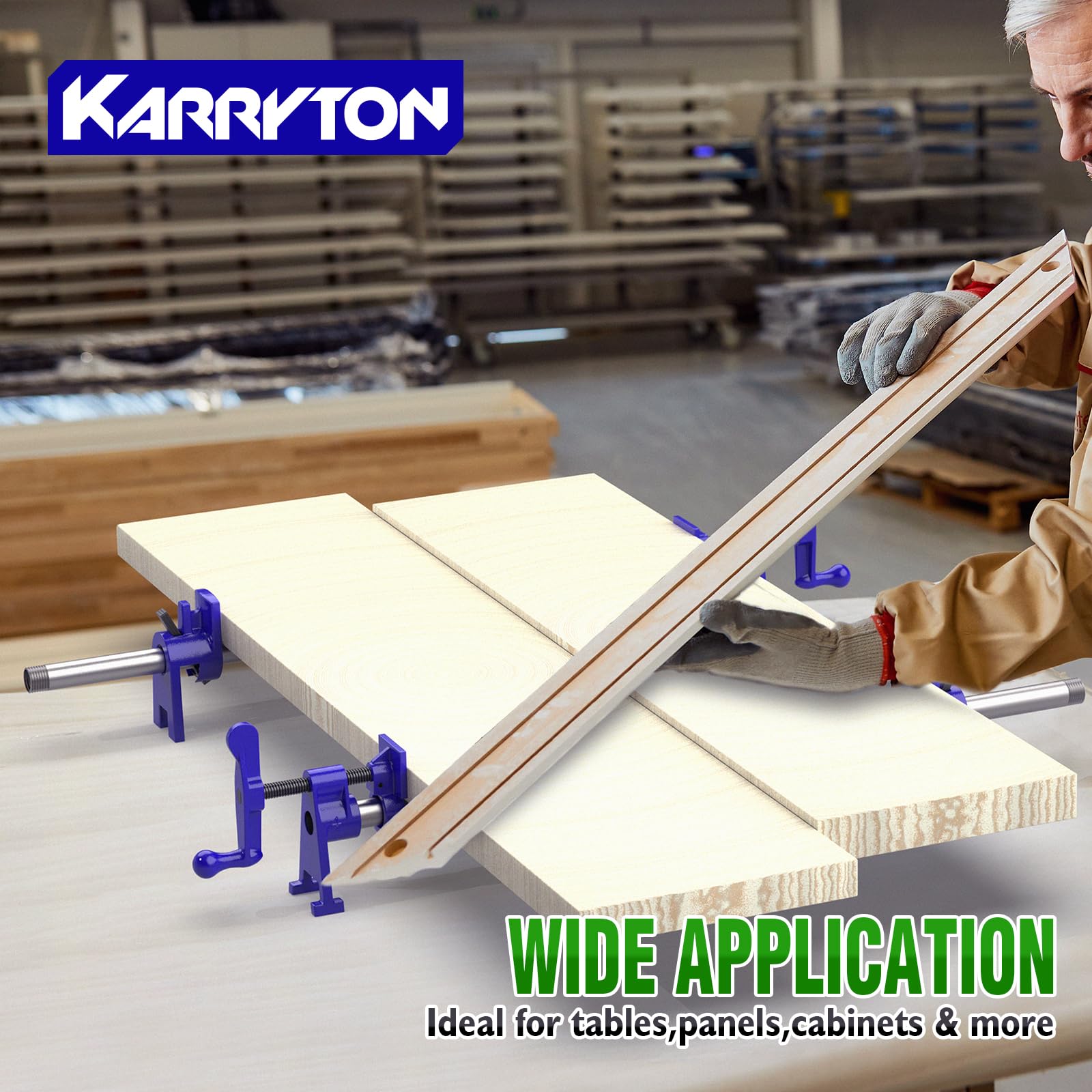 KARRYTON heavy-duty clamps delivering up to 1200 lbs clamping force