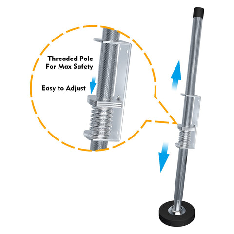 KARRYTON 20-inch length levelers shown extended for stability