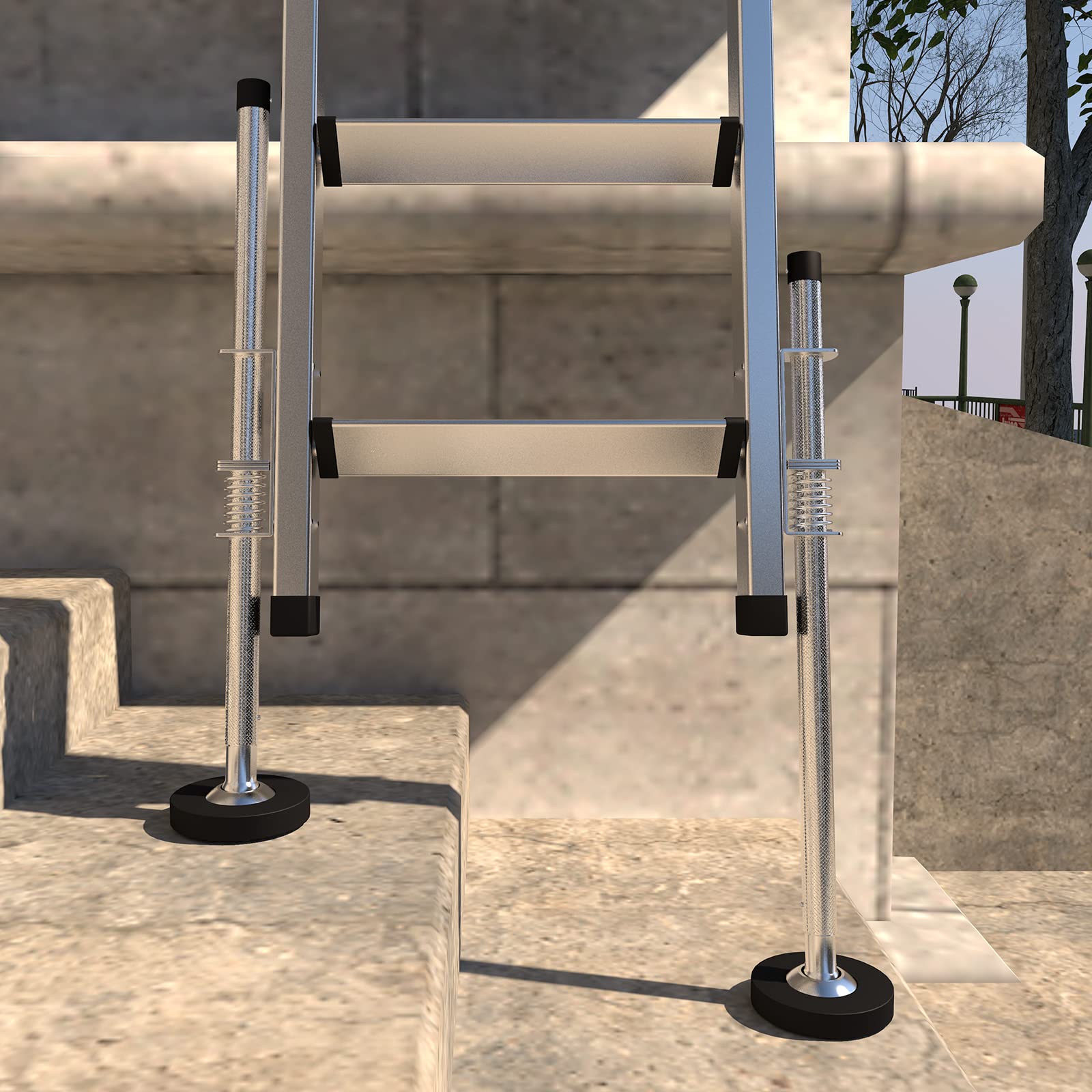 KARRYTON levelers on uneven ground help ladders sit steadier