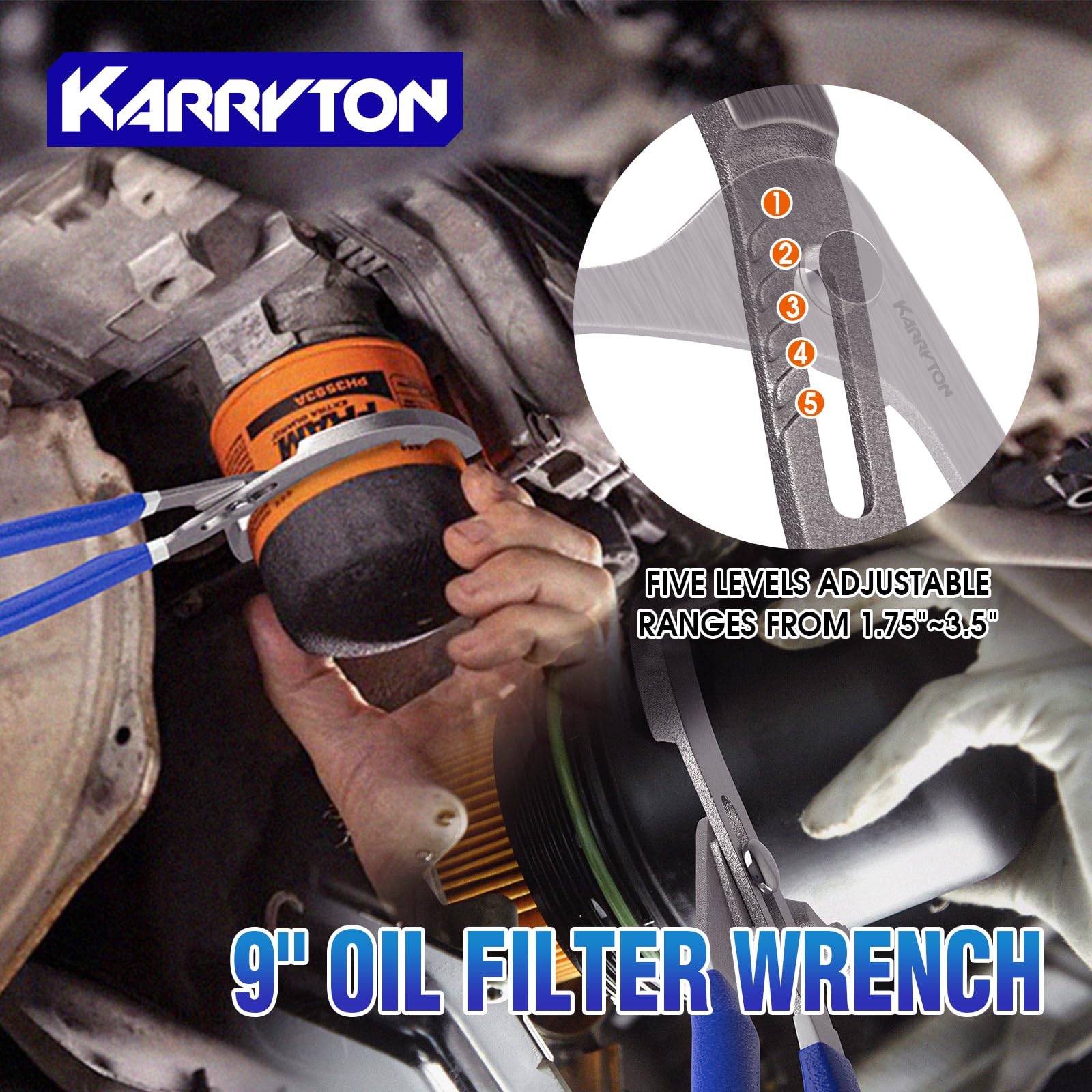 KARRYTON 10-inch locking pliers delivering a secure grip on various tasks.