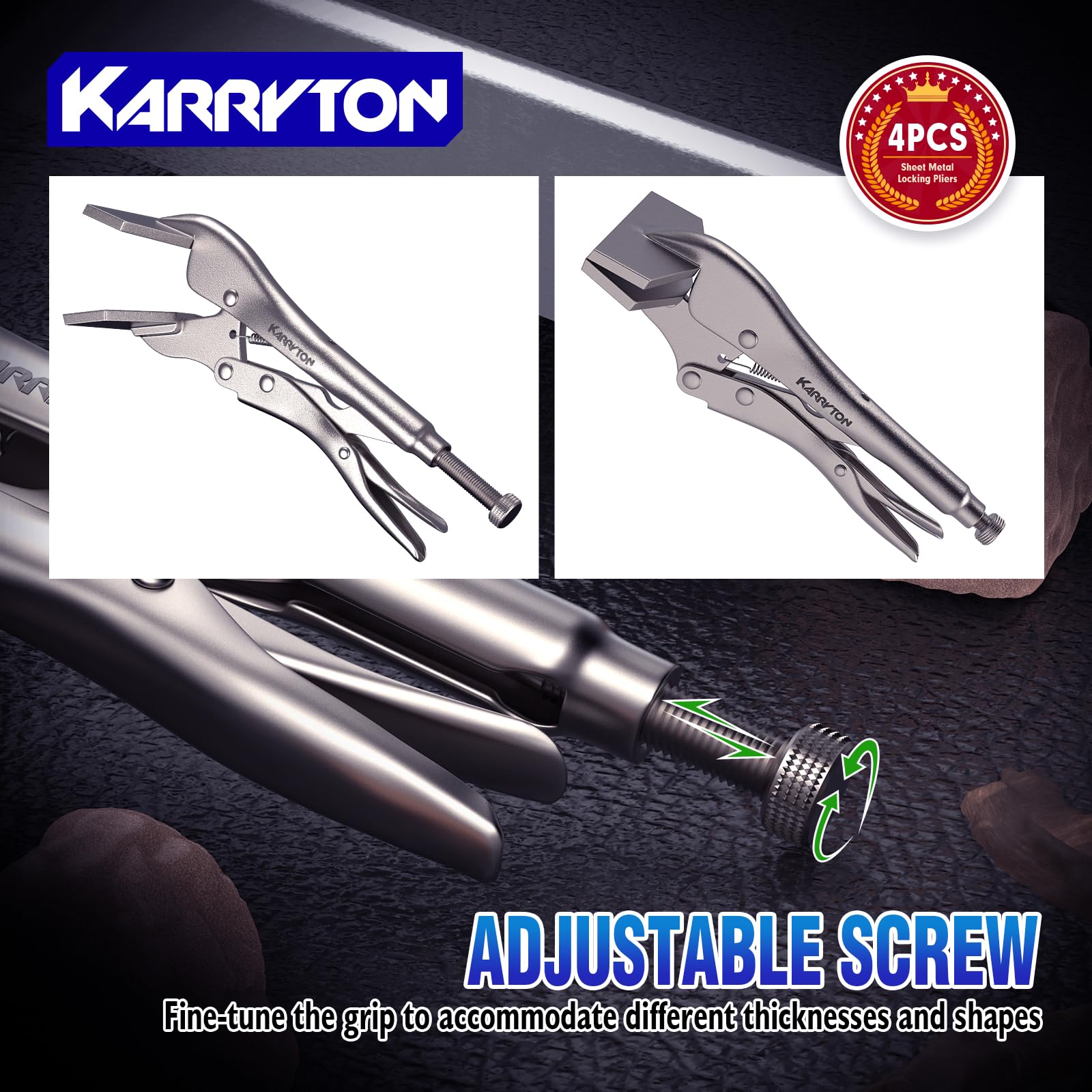 KARRYTON nickel-plated surface resists rust for long-lasting reliability.