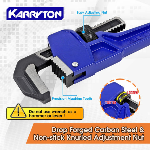 KARRYTON pipe wrench 14-inch size offering versatile mid-size grip.