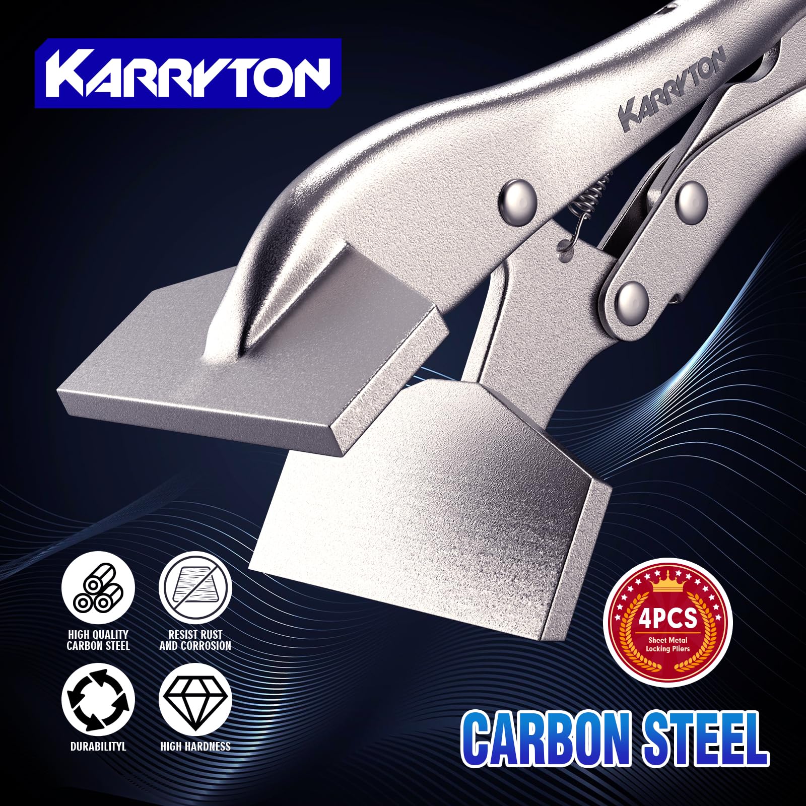 KARRYTON quick-release locking mechanism allows fast adjustments in welding tasks.