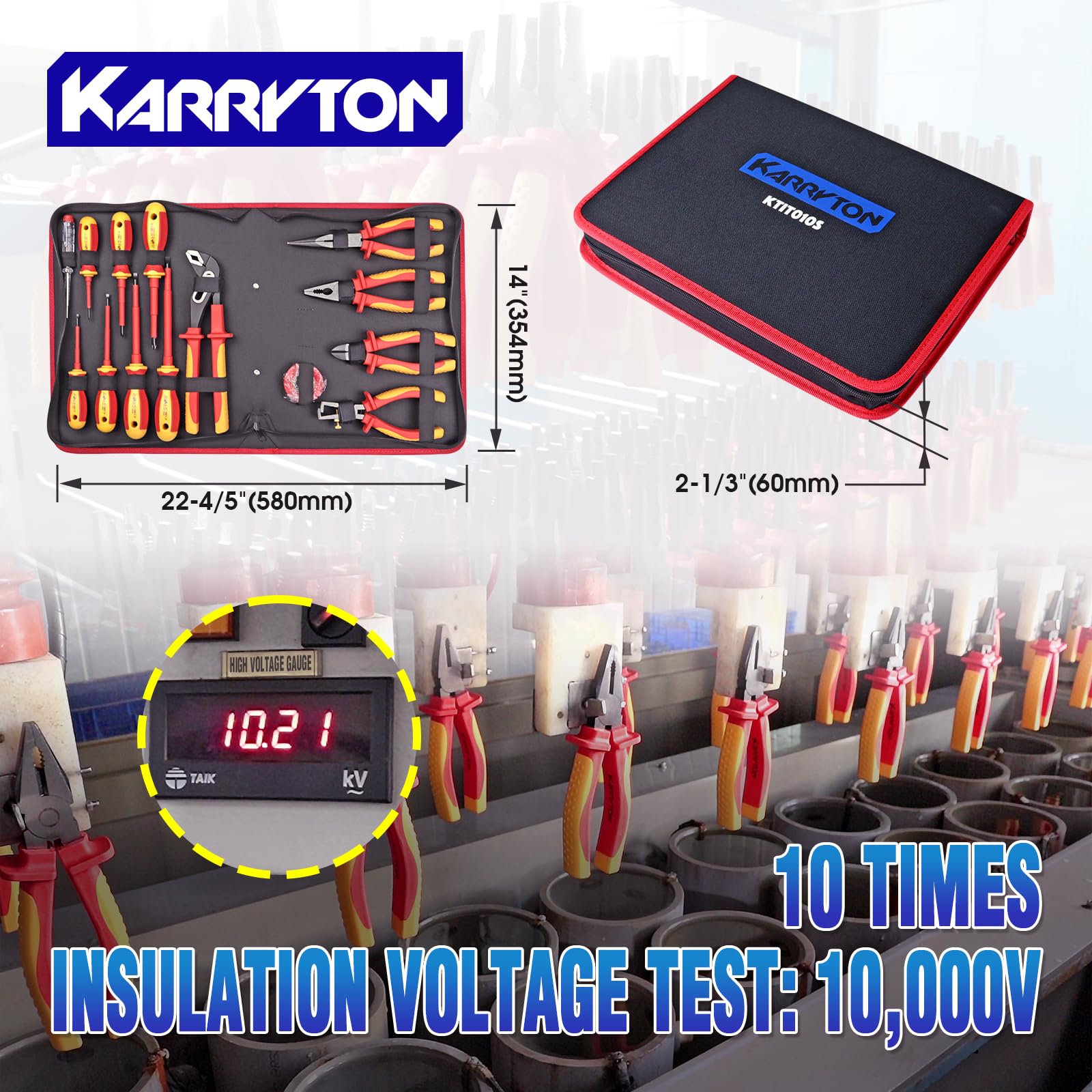 KARRYTON voltage tester and electrical tape for quick safety checks