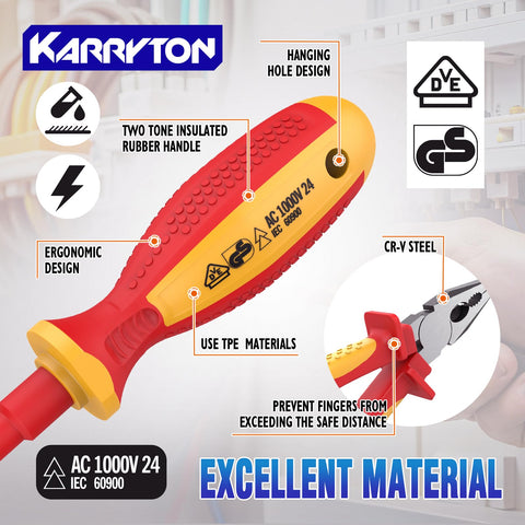 KARRYTON water pump plier 9.5 inch with insulated grip for tough fixes