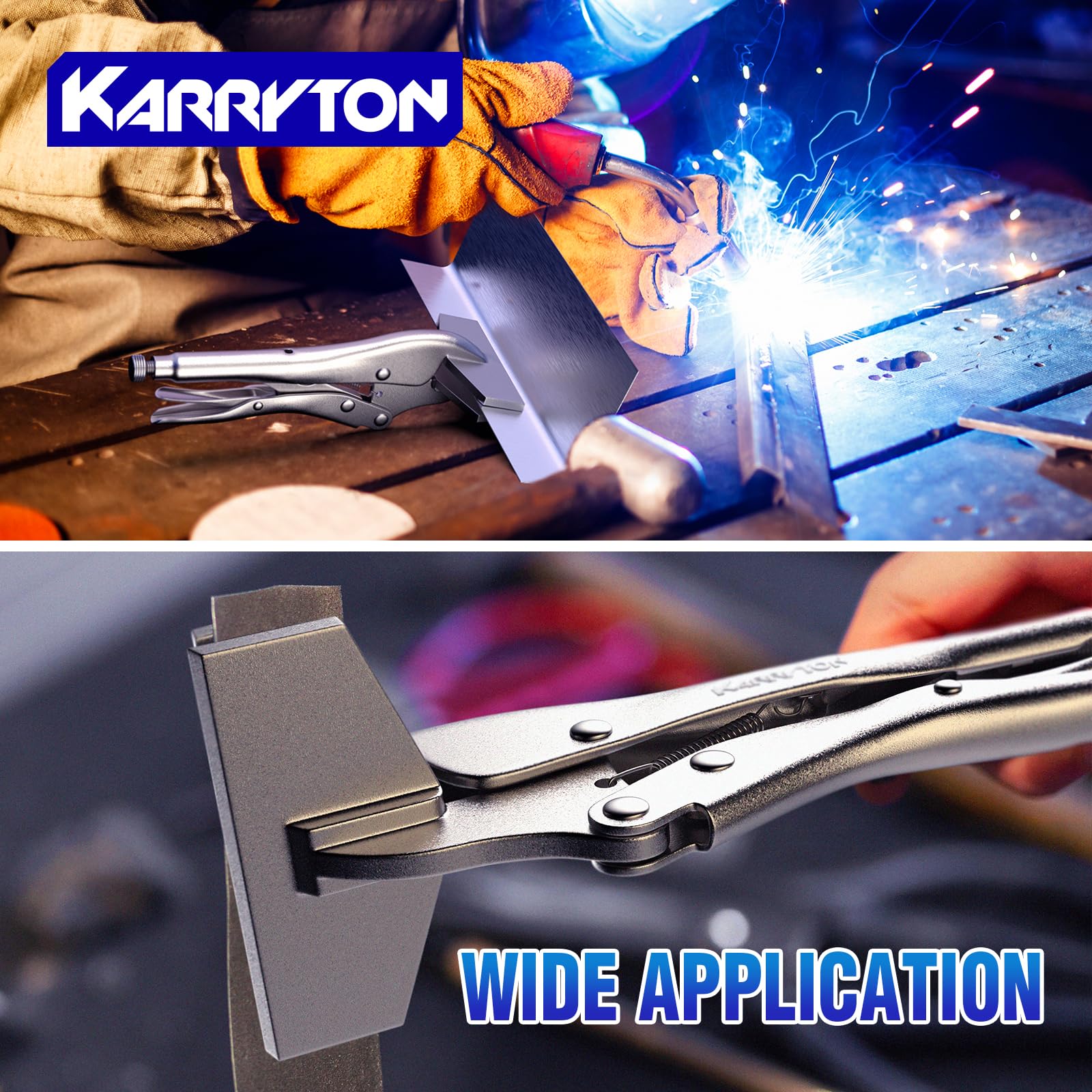 KARRYTON four-piece set supports welding and metalworking with stable clamping power.