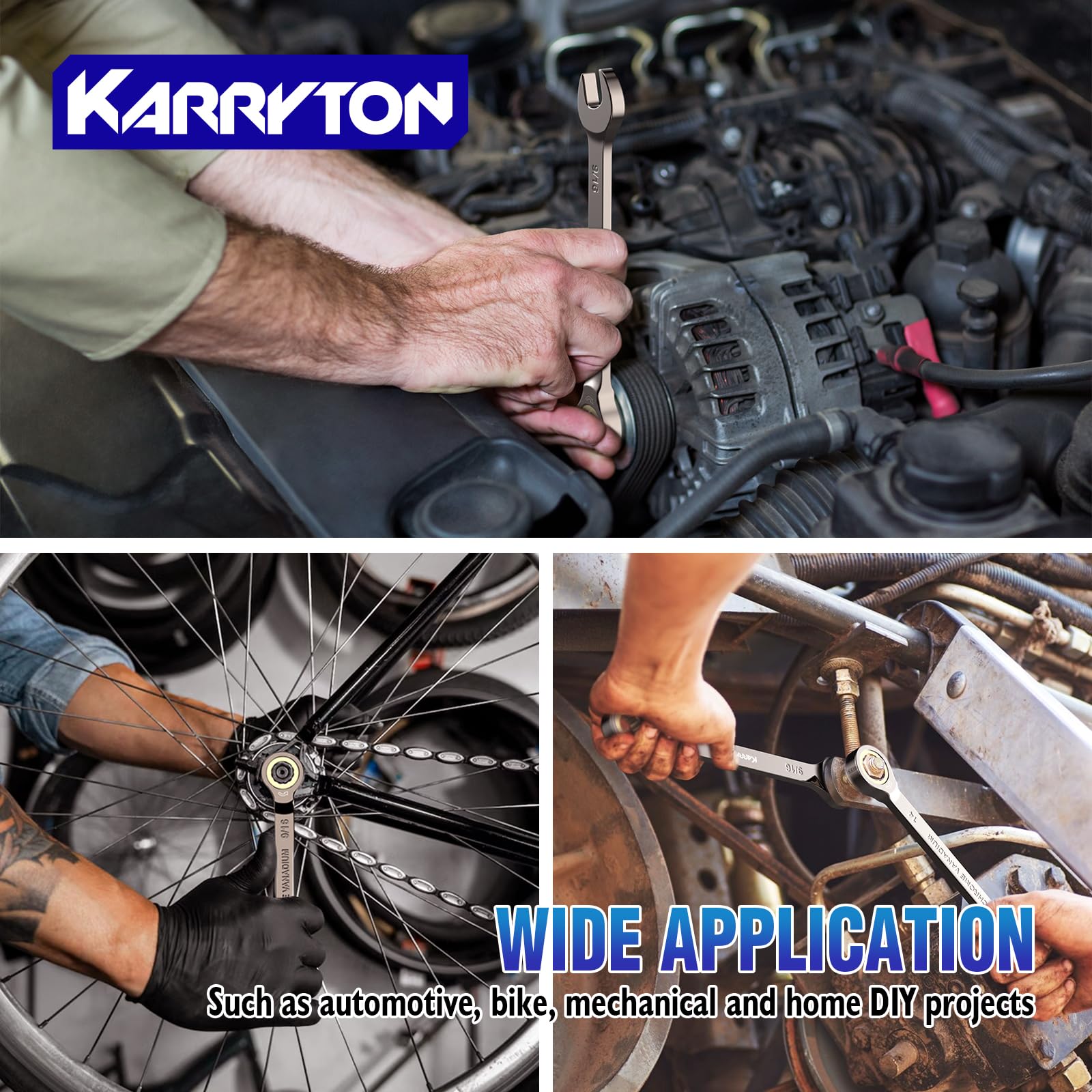 KARRYTON suitable for motorcycles, cars, bikes, and DIY tasks.