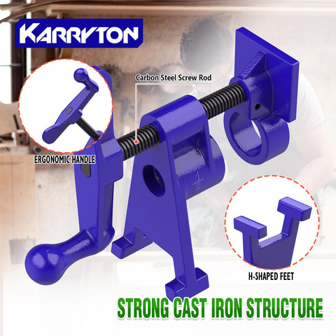 KARRYTON clamps in action on a workbench for woodworking glueing