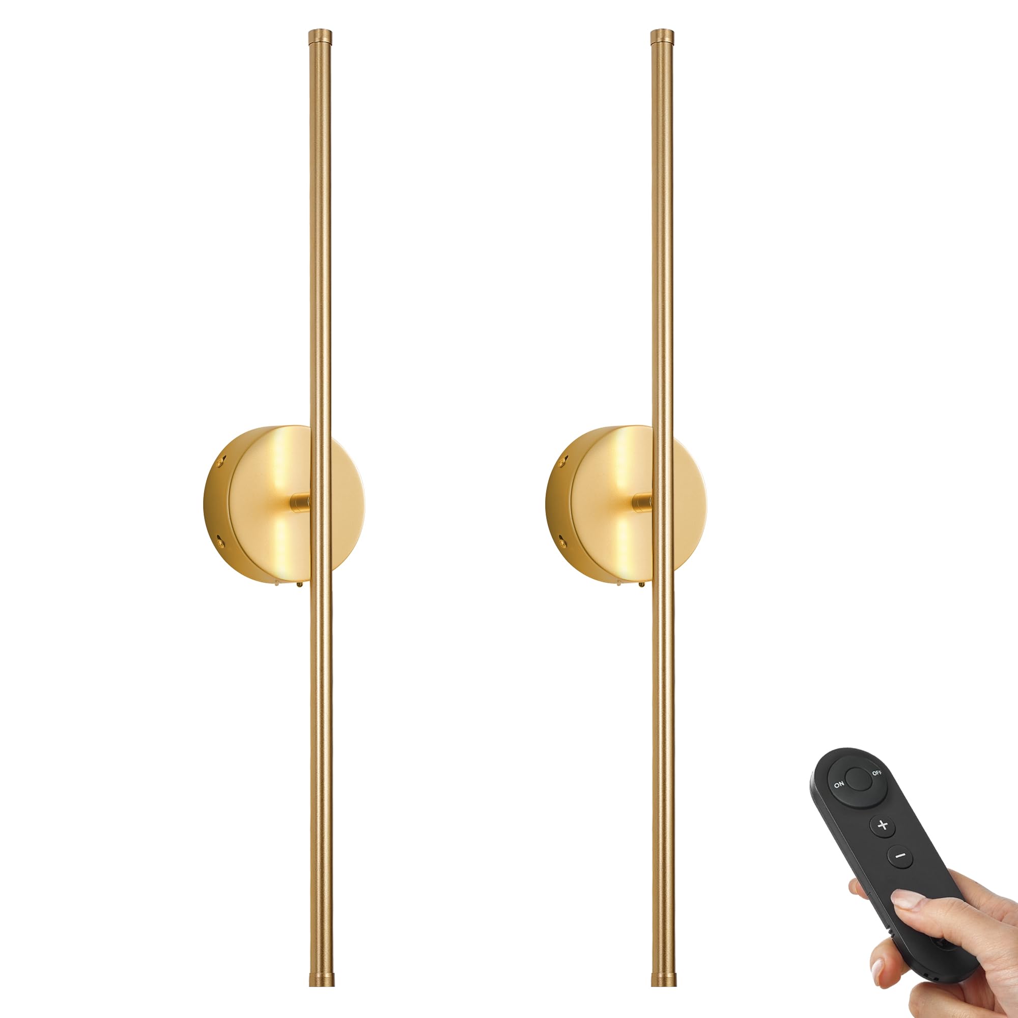 KARTOOSH battery-operated wall sconce with remote for ambient living room lighting