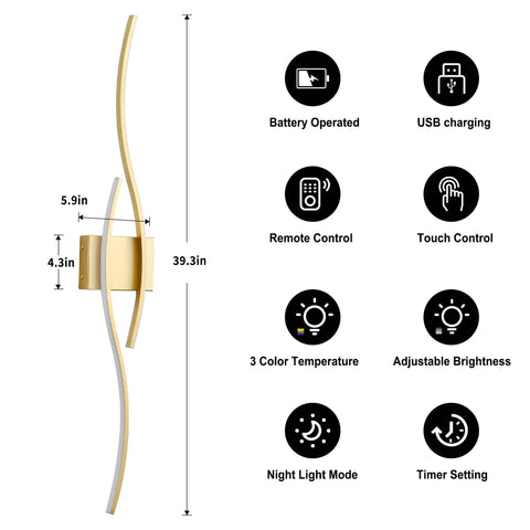 KARTOOSH 2-pack night light mode for bedside comfort