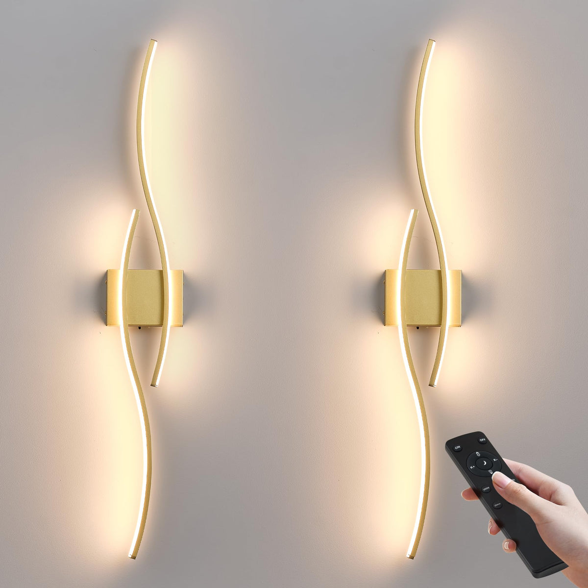 KARTOOSH battery wall sconce 2-pack side view shows cordless installation