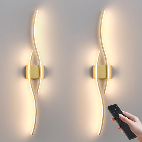 KARTOOSH battery wall sconce 2-pack side view shows cordless installation