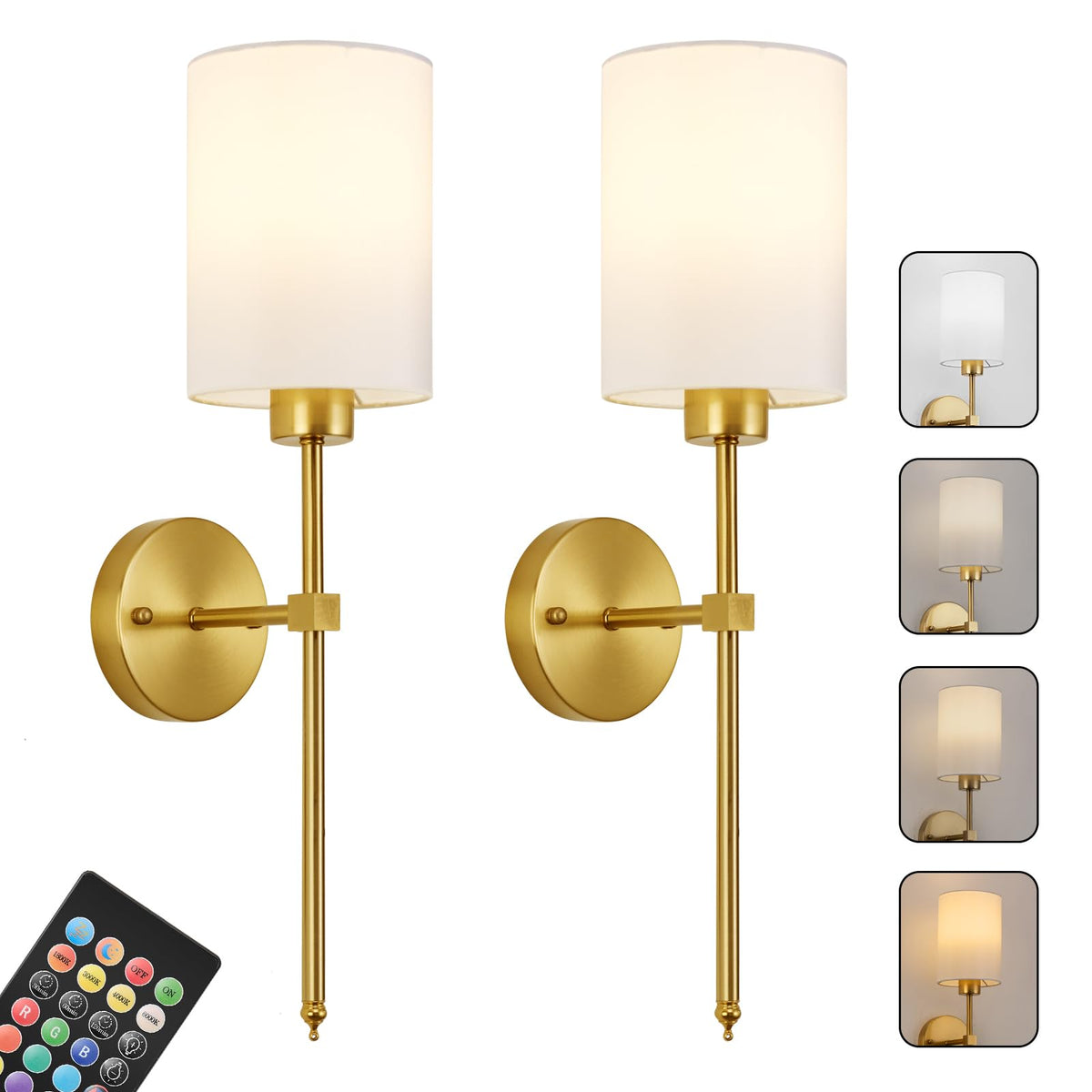KARTOOSH battery wall sconce amber light for cozy living room accents.