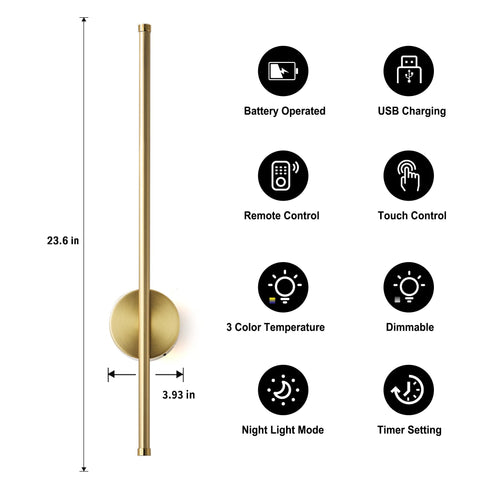 KARTOOSH dimmable wall sconce with stepless brightness control.