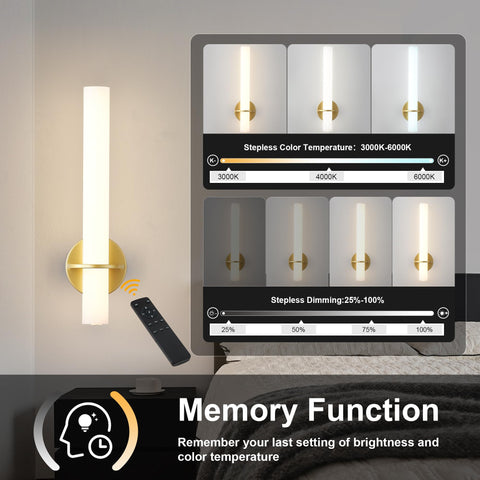 KARTOOSH gold battery-operated sconce cream shade provides uniform glow