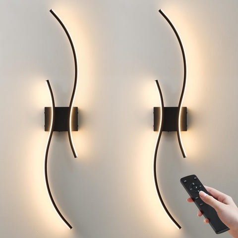 KARTOOSH battery wall sconces set of 2 side view for sleek living room lighting
