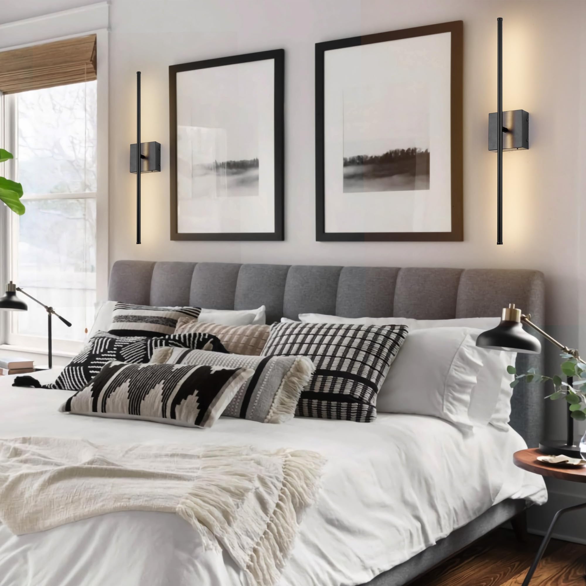 KARTOOSH 2-pack provides balanced lighting for hallways or bedrooms.