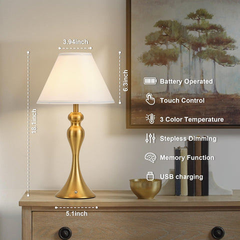 KARTOOSH sculpted table lamp in brass and white shade enhances any space.