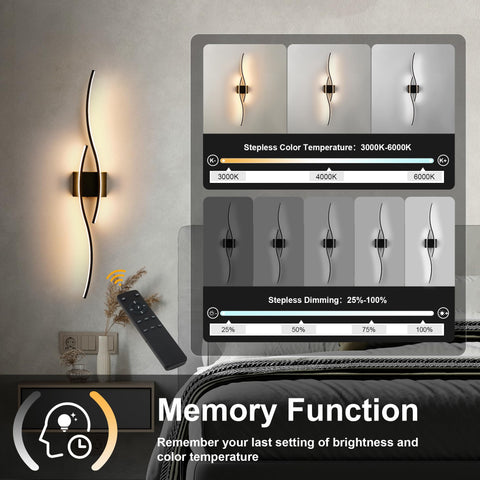 Timer and memory features save your preferred brightness and color settings.