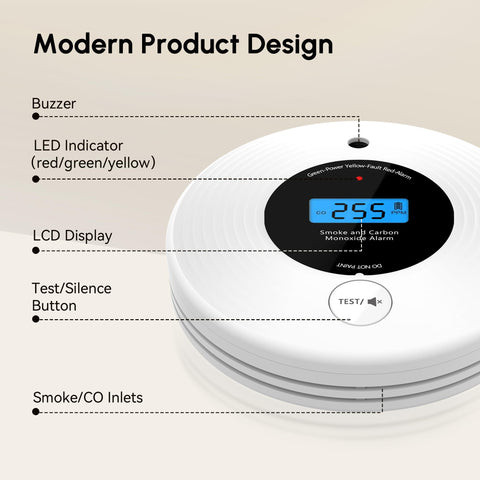 KARUOTOP loud 85dB alarm provides audible warnings.
