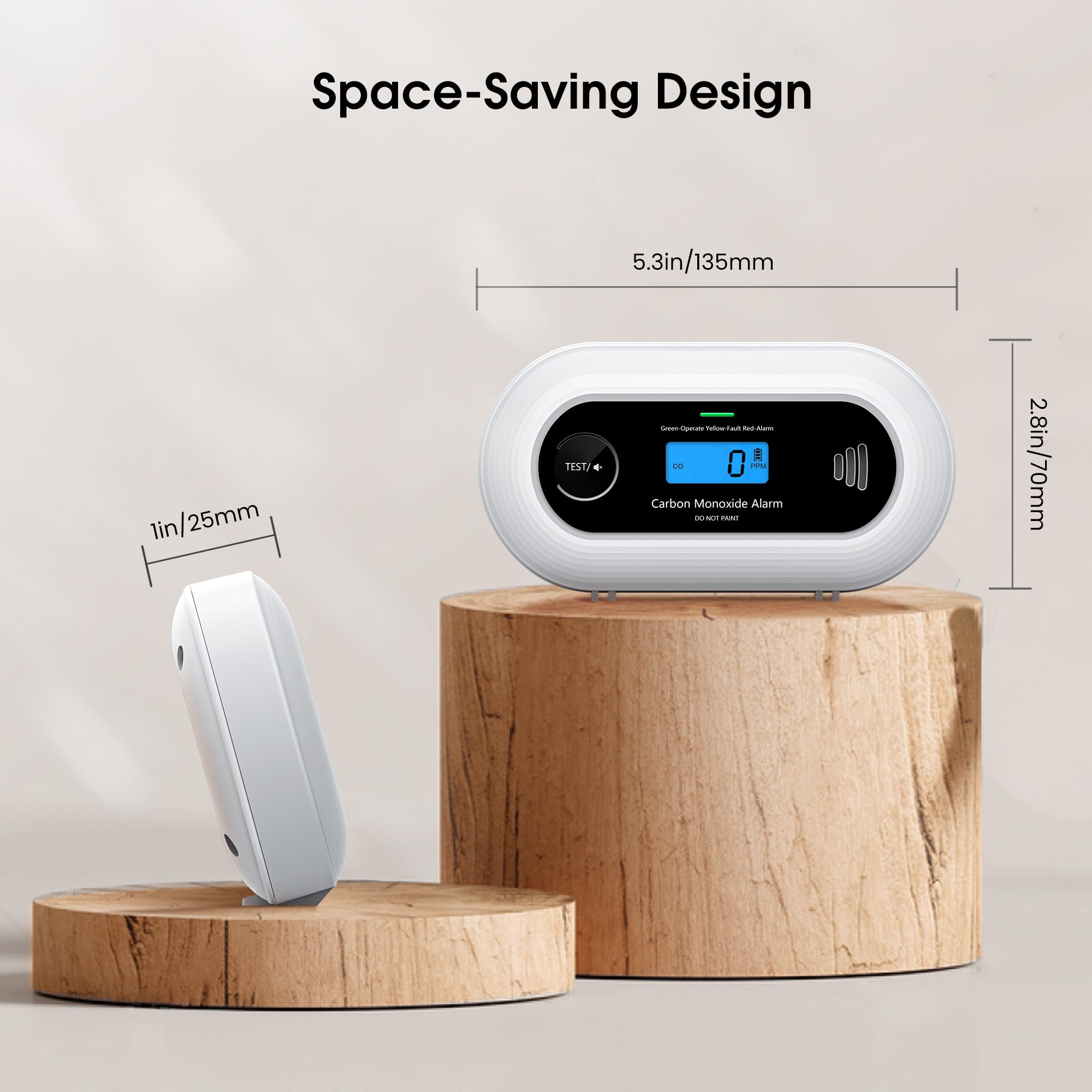 KARUOTOP portable CO detector for travel and on-the-go safety